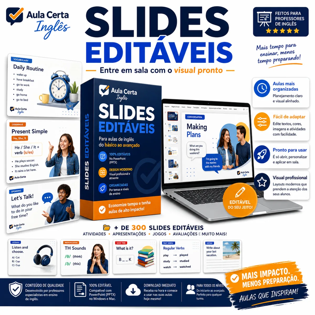 Slides Editáveis — recurso exclusivo do Pacote Completo